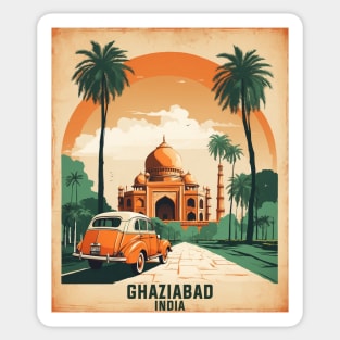 Ghaziabad India Vintage Tourism Travel Sticker